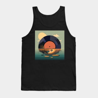 Vinyl LP Music record Sunset Tank Top